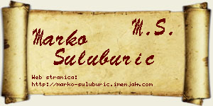 Marko Šuluburić vizit kartica